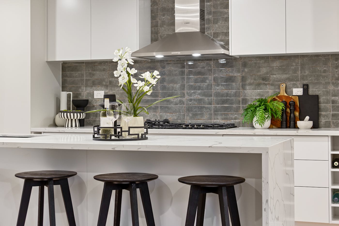 Luxury fitted kitchen interior